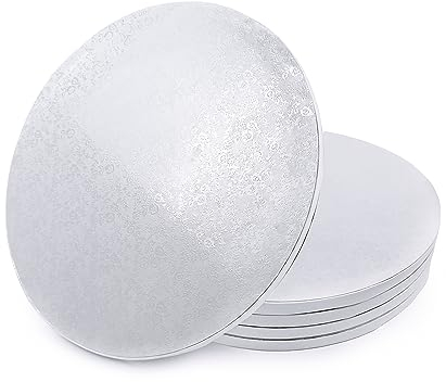 Miss Bakery's House® Cake Drum - 12 mm - Ø 30 cm - Weiß - 5 Stück - dicke Tortenunterlage - stabil - folienbeschichtet - Torten transportieren - Schichten stapeln