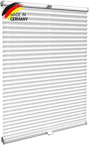 Konfigurieren Sie Ihr eigenes Plisseerollo ohne Bohren | Plissee Klemmfix nach Maß für Türen & Fenster | Sichtschutz für Fenster, Blickdichte Rollos in Crushed Optik