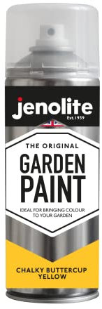 JENOLITE Directorust Chalky Spray Paint | BUTTERCUP YELLOW | 400ml | Multi-Surface Chalky Finish Spray Paint | Ideal For Furniture, Ornaments, Picture Frames | Interior & Exterior Use | RAL 1018