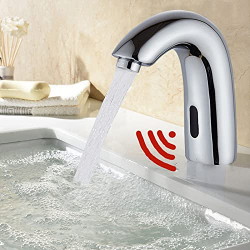 Robinet de Capteur Capteur Infrarouge Robinet d'eau Froide Automatique, mélangeur de Lavabo de Lavabo de Lavabo, Laiton, Chrome