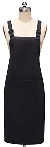 Arbeiten Schürze, Tischlerschürze Schweißerschürze Wasserfest Canvas Werkzeugschürze Herren Damen, Perfekt For Garten Keramik Werkstatt Garage (Color : Black, Size : XL)