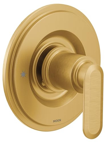 Moen Greenfield Brushed Gold Single Handle Tub and Shower Faucet Lever Handle, Valve Required, T2221BG