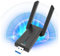 HOISGEAR Memoria WiFi USB para PC fijo, AX1800 Mbps Adaptador Dual Band 2.4GHz/5.0GHz USB 3.0 WiFi 6 Adaptador Inalámbrico 2 x 3dBi Antenas Alcance WiFi Adaptador para Win7/Win10/Win11