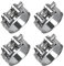 ilauke 4 Stück Gelenkbolzenschelle Edelstahl, 29-31mm Schlauchschellen Edelstahl, Bandbreite 20mm, Schlauchklemme Schellen Set geeignet für Pool Waschmaschine Benzinschlauch Teich und Garten
