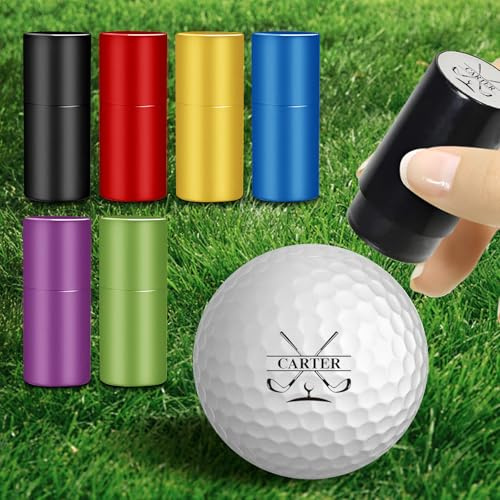 XSTZR Tampon de Balle de Golf personnalisé – avec Nom, Initiales ou Logo – Encre Imperméable Rechargeable – Idée Cadeau Saint-Valentin pour Golfeur, Homme, Papa