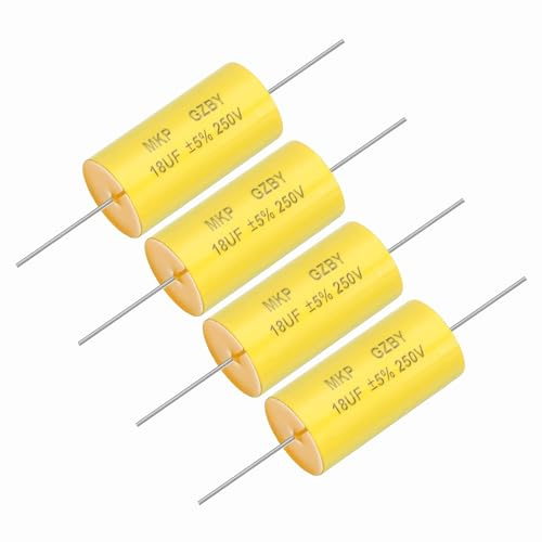 QUARKZMAN 4 st 18 uf 250 V axiell frekvensdelare kondensator för ljudhögtalare MKP film kondensator