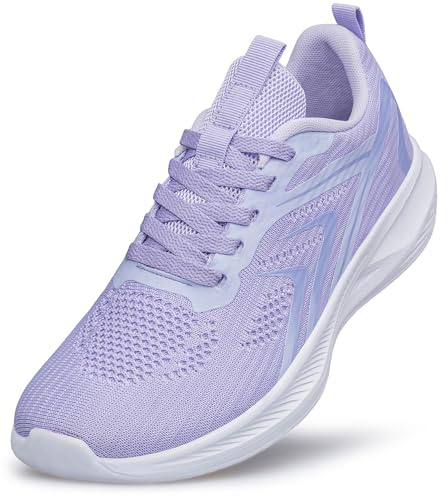 HOIYHEK Wide Fit Trainers for Women Wide Toe Box Shoes Womens Lightweight Breathable Mesh Footwear Non-Slip Comfort Walking Running Tennis Shoes Gym