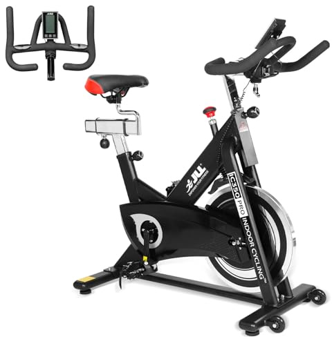 JLL IC350 PRO Indoor Bike, Direct Belt Driven Exercise Bike For Home, Cycling Machine With Advanced Flywheel, 12 Months Domestic Warranty