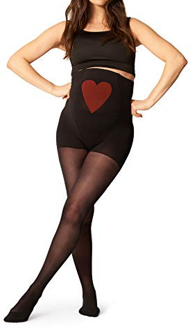 ITEM m6 - Umstandstrumpfhose mit Kompression für Schwangere, Blickdicht, 25 DEN, Größe M, Tall, MAMA TIGHTS, Schwarz