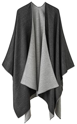 colornival Poncho da Donna Invernale Scialli Avvolgenti Caldo Sciarpa da in Maglia Mantello alla Moda Indossabile Coperta Lungo Cardigan Maglione Cappotti