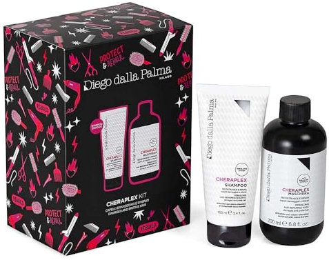 Diego dalla Palma - Kit di Cura per Capelli Danneggiati: Shampoo Riparatore 100ml + Maschera Riparatrice 200ml