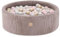 MISIOO Bällebad mit Schaumstoff-Füllung - 90x30cm - 200 Bälle für Bällebad - Hochwertige Bällebad Bälle für Kinder - Weiches und Sicheres Spielzeug - Waschbar