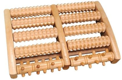 CUEMOON Rullo massaggiante per fascite plantare, in legno, con massaggiatore per piedi, massaggiatore per piedi, riflessologia e sollievo dal dolore ai piedi