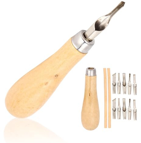 Baxnore Lino Cutting Tools Kit (2 Handles + 10 Blades) – Lino Printing Set, Stamp Making Kit, Linoleum Cutter Tools for Rubber Stamp Carving and Block Printing