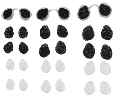 Filtre Nasal, Filtres Nasaux Ultra-respirants, Bouchons Nasaux pour Odeurs, Pollen, Poussière, Forme Ronde Petite + Moyenne + Grande, pour Emballage Familial de Tailles Mixtes