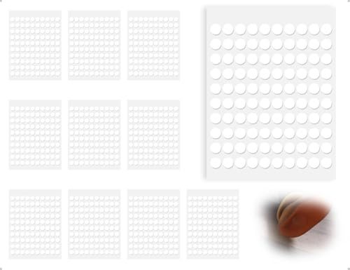AOYEGIC 1 000 stycken dubbelsidiga självhäftande prickar, självhäftande fotosjälvhäftande kuddar, transparenta självhäftande klistermärken av akryl, för affischer, ballonger, papper, bröllop