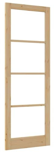 Porte intérieure avec verre ORKDAL 83x232x4 cm en bois massif de pin