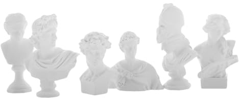 Alipis 6pezzi Mini Statua Busto in Scultura Busto di Divinità Mini Statuetta in Resina Figura Mitologica Statua di Dea