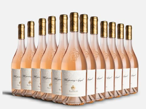 Whispering Angel Côtes de Provence Rosé Wine | 12 x 75cl Bottles (Case of 12 bottles) | Elegant French Rosé | Perfect for Parties, Weddings & Entertaining