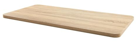 Tablakala Tablero de Madera para Mesa, 140x70cm y Espesor 3cm, Acabado Roble, Esquinas Redondeadas