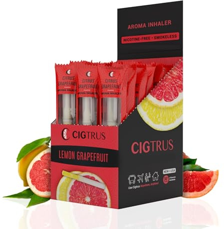 Cigtrus tobaksfri, nikotinfri rökfri luftinhalator – icke-elektrisk | oral fixeringshjälp | vanor som ersätter andningspinne – 20-pack (röd)