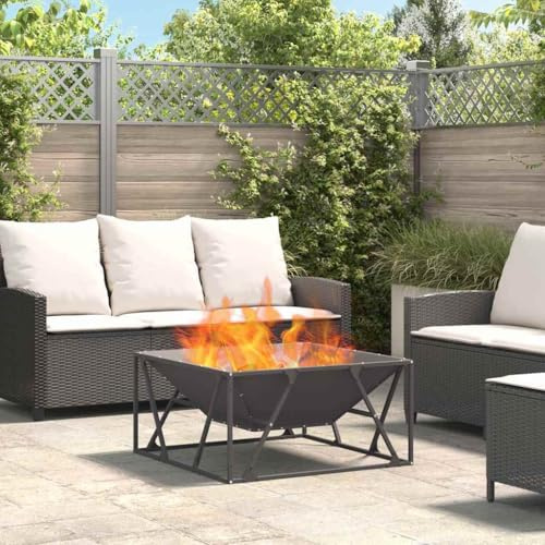 Sophrelle Focolare Nero 80 x 80 x 40 cm Acciaio Nero,858994