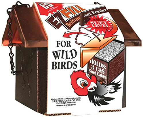 C&S Wild Bird Copper EZ Fill 3 Suet Cake Bottom Feeder