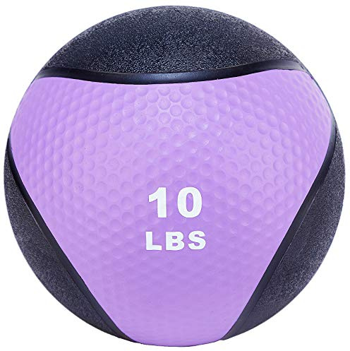 Fitvids Workout Exercise Fitness Weighted Medicine Ball, Wall Ball and Slam Ball​, Medicine Ball​, 10 Pounds