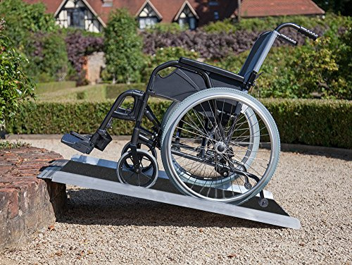AllCure 3' (36 X 31) Extra Wide Non-Skid Aluminum Wheelchair Scooter Loading Ramp 3FT, Lightweight Folding Portable Traction Ramp