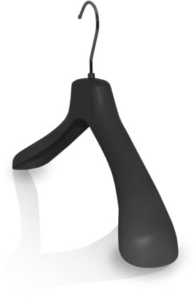 Kiroplast 15 Perchas Goma Antideslizantes Abrigos Chaquetas Perchas Hombro Extragrandes Ropa 42 cm (Negro)