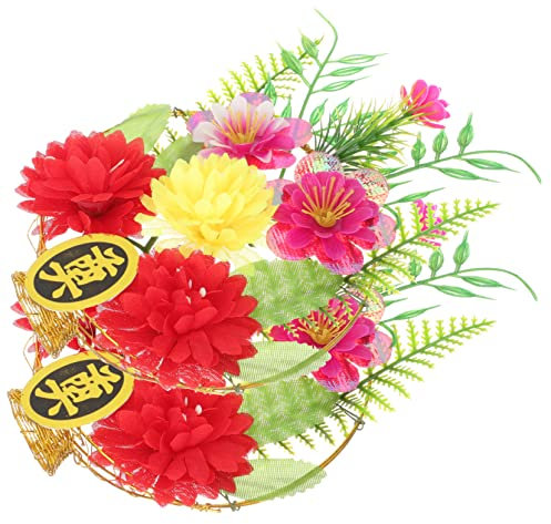 BESPORTBLE 2 Piezas Lápidas para Tumbas Estatua De Ángel Piedra Conmemorativa Decoraciones De Cementerio para Tumbas Estatuas Al Aire Artificial El Plastico Flores De La Boda