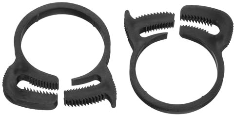 QUARKZMAN 2 Pcs Colliers de Serrage à Double SNAP Grip Réglables en Plastique 31,5-34 mm/1,24-1,34 Pouces de Diamètre Intérieur Réglable Plusieurs Colliers de Serrage à Cliquet, Noir