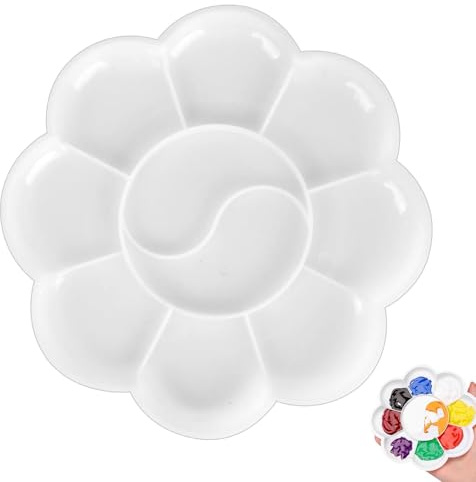 Paint Tray Palettes Paint Palette Kids Paint Tray Painting Palette Plastic Paint Pallet Oil Watercolor Painting Palettes Mixing Palette for Kids Classroom Students Adults to Paints