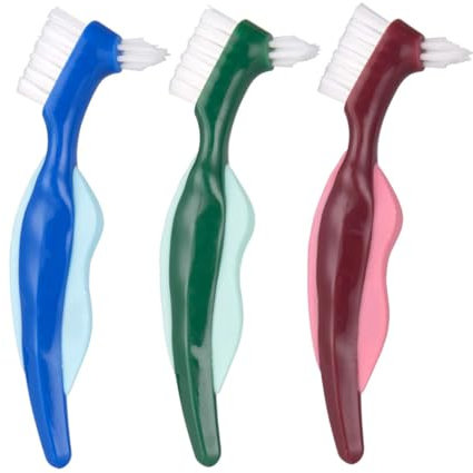 Beaupretty 3pièces Brosse De Nettoyage Pour Prothèses Dentaires Lot De Brosses à Dents Artificielles Brosses Entretien Pour Prothèses Dentaires