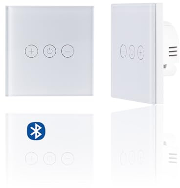 Bilihondim Variateur de lumière tactile | Pas de conducteur neutre nécessaire | Application Tuya Smart Life | Variateur sans fil | Interrupteur avec Bluetooth | 150 W à intensité variable pour