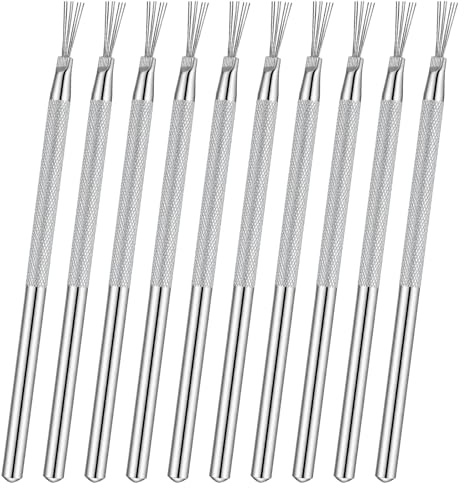 10Pcs Clay Needle Tools, Stainless Steel Feather Wire Texture Tool, Clay Needle Ceramic & Modeling Carving Tools for Ceramic Pottery Sculpting Texturing DIY Craft