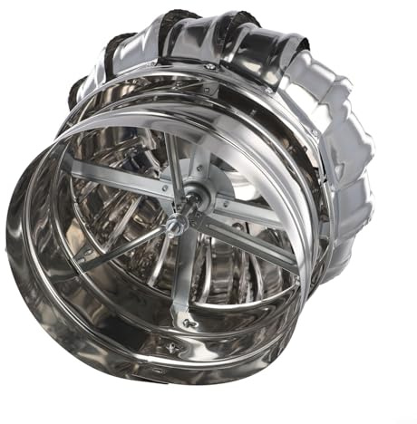 Gdfnmogo Bouchon de capot rotatif en acier inoxydable, anti-courant d'air pour la plupart des pots de cheminée standard, protection d'échappement pour la maison et le jardin (Ø 200 mm)