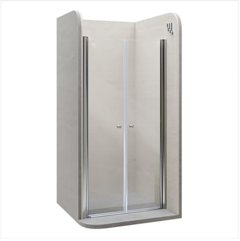 i-flair LIMA Duschtür 100x195 cm Nischentür Klarglas, Verstellbereich 100-104 cm – 6 mm ESG Sicherheitsglas, Nanobeschichtung, Hebe-Senkmechanismus - DTC