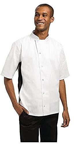 Whites Nevada Chefs Jacket White with Black Contrast - Size M