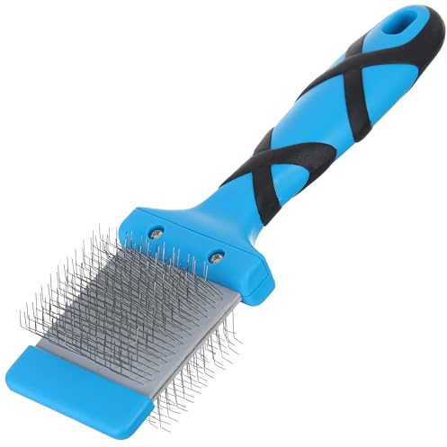 GROOM PROFESSIONAL Doppelseitige Flexibel Drahtbürste - Drahtbürste für Hunde - Hundebürste zum Entfilzen - Komfortable Bürste für Haustiere - Perfekt für die Tägliche Fellpflege - Weiche