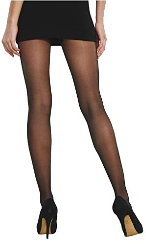 CHARNOS Collant 7 15D transparent 3PP pour femme, Noir (noir)., XL
