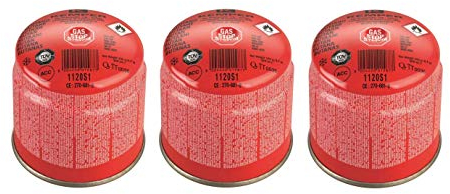 Kemper - Cartucho de cartuchos de gas de 190 g, art. 1120S1 - Con sistema de seguridad de membrana - Oferta para 3 unidades