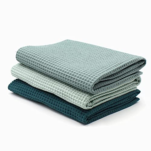 VmG-Store 3x Waffelpique Set je 0,5m x 1,5m Waffel Stoff 100% Baumwollstoff Tex Standard 100 (Set04, 3er Set)