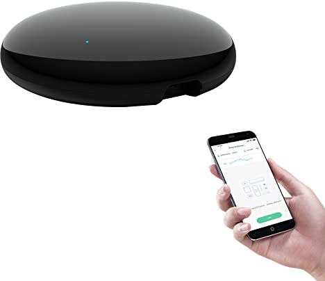 eMylo Smart Télécommande Universelle IR, WiFi Thermomètre Hygromètre Intérieur Compatible avec Alexa, contrôle Google Home et Tuya APP pour la Maison Intelligente TV, STB, AC