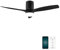 Cecotec Ventilador de Techo EnergySilence Aero 5600 Aqua Black&Black Connected de 40 W y 52”, Wifi, Mando, protección IP44, luz, 6 velocidades, 3 aspas, modo winter-summer y temporizador 8h