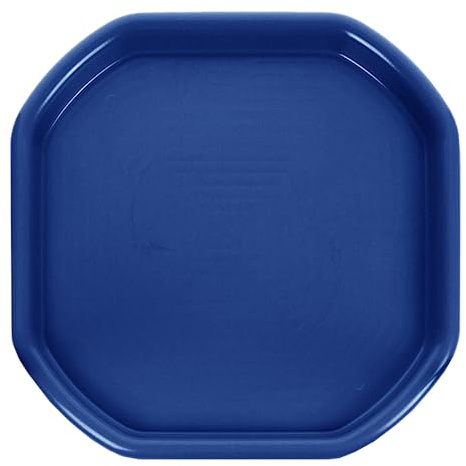 CHPL Fun Play Sand Pit Tray Plastic Small Mixing Tray 70cm x 70cm Assorted Tuff Tray Messy Activities For Cement Mortar and Sand Plastering - (Set Of 1, Blue)