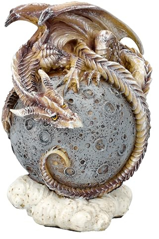 Figura de dragón en la luna – Moon Dragon 11,5 cm – Estatua decorativa de dragón coleccionable para los amantes de los dragones