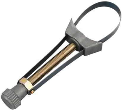 Rapidbok Ölfilterschlüssel mit Metallband, Motorrad Ölfilter Ausbau Werkzeugriemen Schlüsseldurchmesser Einstellbar, Verstellbares Ölfilter-Entfernungswerkzeug Für Öl,Auto,Lkw,60mm bis 105mm