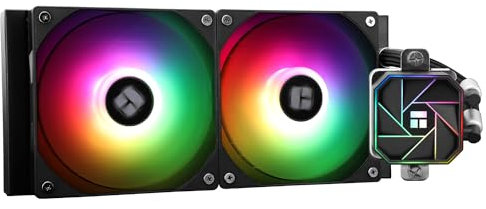 TR-AQUA ELITE 240 V3 Liquid CPU Cooler, AIO Pump Head Speed up to 3300RPM, TL-C12B-S V2×2 PWM Fans,for AMD/AM4/AM5, Intel LGA1150/1151/1200/2011/1700/1851, Computer CPU Aio Cooler