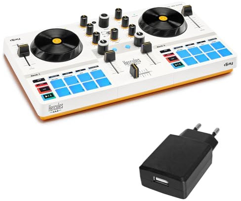 Hercules DJControl Mix Ultra mobiler DJ-Controller mit keepdrum USB Netzteil